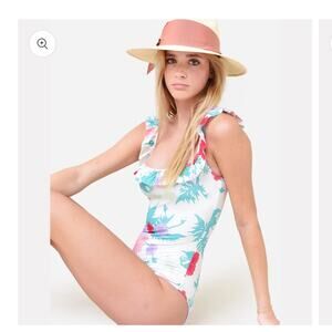 Ephemera Arcadia Flounce One Piece Swimsuit size XS